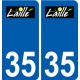 35 Laillé logo autocollant plaque stickers ville