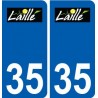 35 Laillé logo autocollant plaque stickers ville