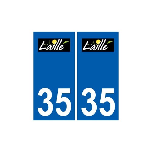 35 Laillé logo autocollant plaque stickers ville
