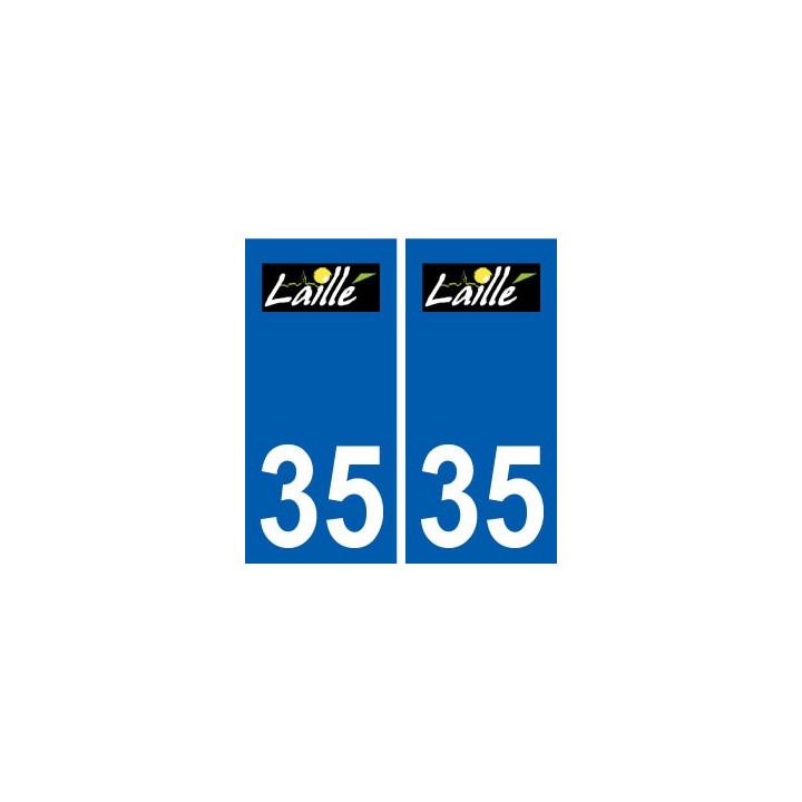 35 Laillé logo autocollant plaque stickers ville