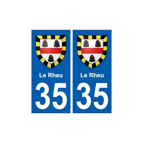35 Le Rheu blason autocollant plaque stickers ville