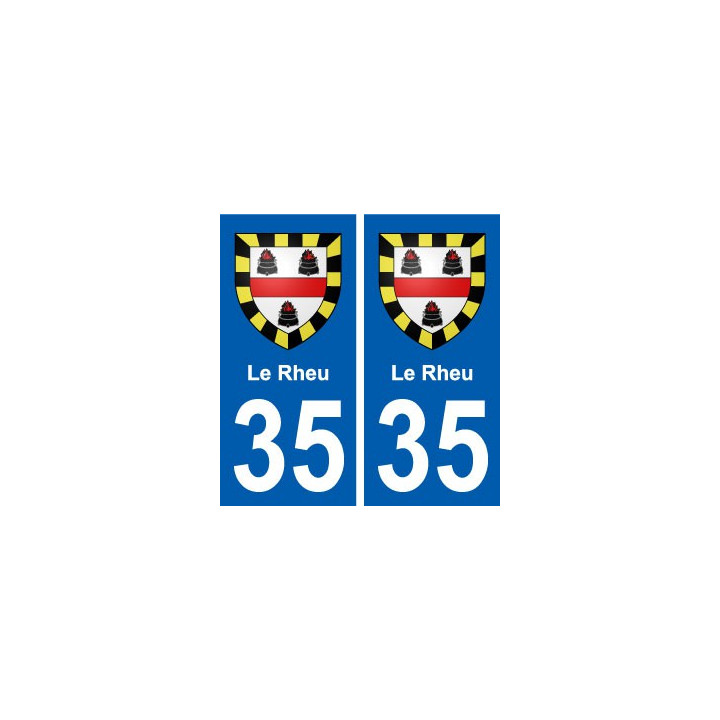 35 Le Rheu blason autocollant plaque stickers ville