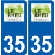 35 Le Rheu logo autocollant plaque stickers ville