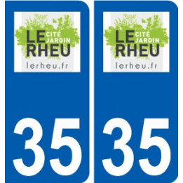 35 Le Rheu logo autocollant plaque stickers ville