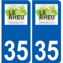 35 Le Rheu logo autocollant plaque stickers ville