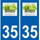 35 Le Rheu logo autocollant plaque stickers ville