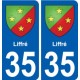 35 Liffré blason autocollant plaque stickers ville