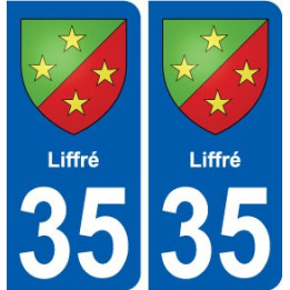 35 Liffré blason autocollant plaque stickers ville