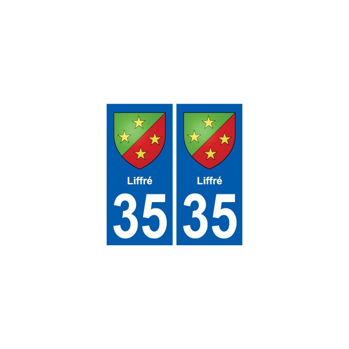 35 Liffré blason autocollant plaque stickers ville
