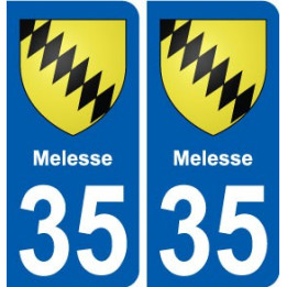 35 Melesse  blason autocollant plaque stickers ville