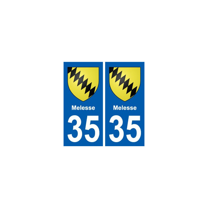 35 Melesse  blason autocollant plaque stickers ville