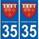 35 Montauban-de-Bretagne blason autocollant plaque stickers ville