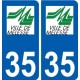 35 Melesse logo autocollant plaque stickers ville