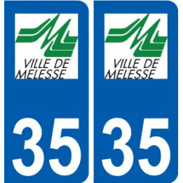 35 Melesse logo autocollant plaque stickers ville