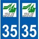 35 Melesse logo autocollant plaque stickers ville