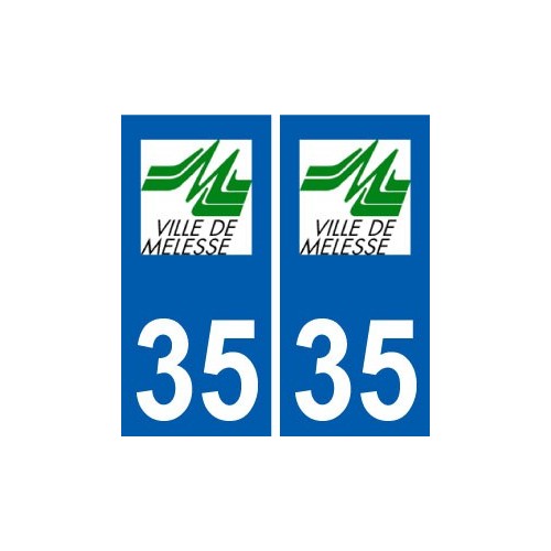 35 Melesse logo autocollant plaque stickers ville