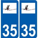 35 Montauban-de-Bretagne logo autocollant plaque stickers ville