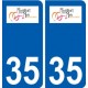 35 Montfort-sur-Meu logo autocollant plaque stickers ville