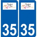 35 Montfort-sur-Meu logo autocollant plaque stickers ville