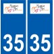 35 Montfort-sur-Meu logo autocollant plaque stickers ville