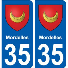 35 Mordelles blason autocollant plaque stickers ville