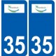 35 Mordelles logo autocollant plaque stickers ville