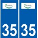 35 Mordelles logo autocollant plaque stickers ville