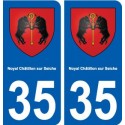35 Noyal-Châtillon-sur-Seiche blason autocollant plaque stickers ville
