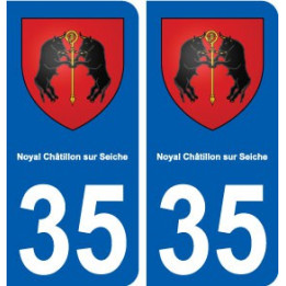 35 Noyal-Châtillon-sur-Seiche blason autocollant plaque stickers ville