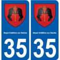 35 Noyal-Châtillon-sur-Seiche blason autocollant plaque stickers ville