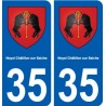 35 Noyal-Châtillon-sur-Seiche blason autocollant plaque stickers ville