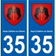 35 Noyal-Châtillon-sur-Seiche blason autocollant plaque stickers ville