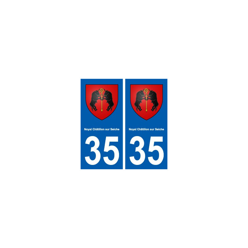 35 Noyal-Châtillon-sur-Seiche blason autocollant plaque stickers ville