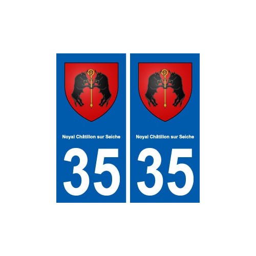35 Noyal-Châtillon-sur-Seiche blason autocollant plaque stickers ville