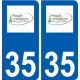 35 Noyal-Châtillon-sur-Seiche logo autocollant plaque stickers ville