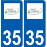 35 Noyal-Châtillon-sur-Seiche logo autocollant plaque stickers ville