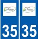 35 Noyal-Châtillon-sur-Seiche logo autocollant plaque stickers ville