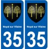 35 Noyal-sur-Vilaine blason autocollant plaque stickers ville