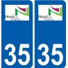 35 Noyal-sur-Vilaine logo autocollant plaque stickers ville