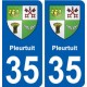 35 Pleurtuit blason autocollant plaque stickers ville