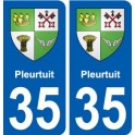 35 Pleurtuit blason autocollant plaque stickers ville