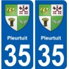 35 Pleurtuit blason autocollant plaque stickers ville