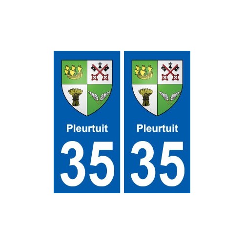 35 Pleurtuit blason autocollant plaque stickers ville