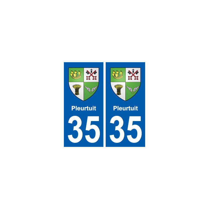 35 Pleurtuit blason autocollant plaque stickers ville