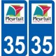 35 Pleurtuit logo autocollant plaque stickers ville