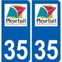 35 Pleurtuit logo autocollant plaque stickers ville