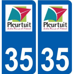 35 Pleurtuit logo autocollant plaque stickers ville