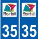 35 Pleurtuit logo autocollant plaque stickers ville