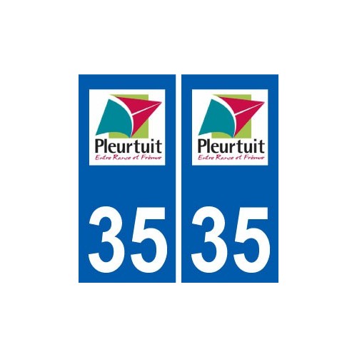 35 Pleurtuit logo autocollant plaque stickers ville