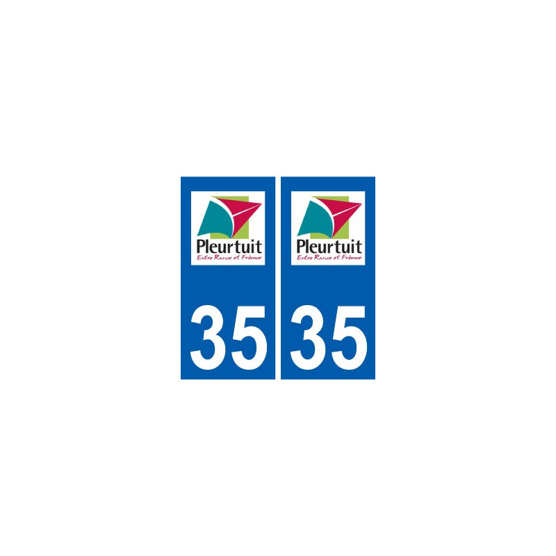 35 Pleurtuit logo autocollant plaque stickers ville